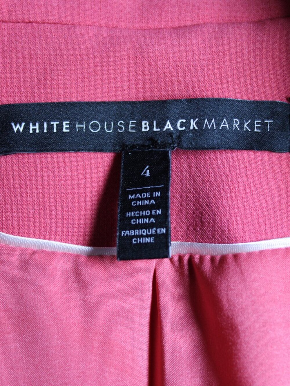 White House Black Market Cropped Pink Moto Jacket Blazer with Corset Tie Details - Picture 10 of 12